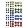 PATIKIL Esca da Pesca Occhi 5D 6mm/8mm/10mm, 3 Set Occhi Artificiali Impermeabili per Costruzione Esche Artigianali Accessori per Pesca Fai da Te, Multicolore