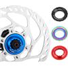 ReachMall Adattatore per freno a disco in lega di alluminio a sei bulloni, finitura anodizzata lavorata a CNC, per bici da strada MTB da 9 mm QR e asse passante da 12 mm