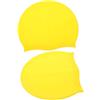 Kichvoe 2 Pezzi Cuffia da Nuoto in Silicone Giallo Spessa, e Antiscivolo, Riutilizzabile e Portatile per Allenamento in Piscina All'aperto