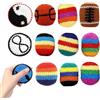 Generisch Set di 12 palline colorate fatte a mano, a maglia, portatili, morbide, per adulti, adolescenti, principianti, giochi di gruppo, uso quotidiano, libero, pratica, 6 cm