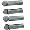 ReachMall Confezione da 4 perni in acciaio da 9,5 mm con dadi e rondelle per riparazione di biciclette Raleigh Chainwheel