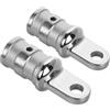 Sosoport 2 Pezzi Tappi Finali in Metallo Inossidabile Argento per Tubi Resistenti alla Corrosione, Compatibili con Pali Ombrellone per Utilizzo su Barche e Contesti Marini