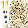 Jadive Tees da golf in bambù da 500 pezzi, 6,5 cm, in legno stabile, per attività di golf, colore naturale e blu