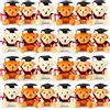 Zomiboo 24 Pezzi di Mini Orsi di Laurea in Peluche da 3,54 Pollici Orsetto di Peluche con Cappello e Pergamena Colore Misto per Cerimonia di Laurea 2025 Decorazione di Feste e Regali Scolastici