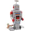 WESIEVYA Robot Giocattolo a Carica Manuale: Figura Meccanica retrò in Latta con meccanismo a orologeria - Robot Meccanico in Metallo Che Cammina - Oggetto da Collezione per Decorazione da scrivania,