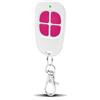 LUIRSAY AAM0049 Telecomando Cancello e Garage - Compatibile SCS Sentinel - 433,92 MHz - 4 Canali - Codice Segreto Rotante & Lunga Raggio - Rosa