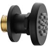Drhomeam Doccia rotonda da 5,1 cm, ugello per massaggio ad alta pressione regolabile, getto da parete, doccetta girevole per montaggio a parete, spruzzatore laterale per spa (nero)
