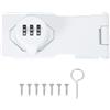 QUARKZMAN Password Rotary Hasp Locks, Serratura Meccanica A Combinazione Armadi 4.5 Serratura A Combinazione Senza Chiave Per Porte Capanni Scorrevoli Armadi Bagno Esterni Bianca