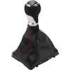 TUCKBOLD Pomello del Cambio Manuale a 6 Velocità con Copertura per Audi A5 No.8K0863278H | Leva del Cambio del Cambio del Cambio Nero Cromato Argento Rosso in Plastica 1 Pezzo