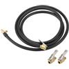 TUCKBOLD per Tubo di prolunga per Gonfiatore per pneumatici per auto 0.305inx32TPI Adattatore per tubo di prolunga per pompa dell'aria Valvola del pneumatico Nero 1 Set 180cm 12.6mm