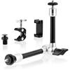 BRDRC Magic Arm Clamp Mount, braccio articolato da 9,8 pollici con filettatura da 1/4 e 3/8, con adattatore hot shoe freddo, supporto per telefono per treppiede fotocamera DSLR gabbia monitor LCD