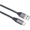 PremiumCord Cavo di Collegamento USB 3.2 Gen 1, Cavo Dati Superspeed Fino a 5 Gbit/s, Cavo di Ricarica Fino a 3 A, Potenza 60 W, da USB Tipo A Maschio a USB Tipo C Maschio, Colore Nero, Lunghezza 3m