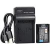 DSTE NP-FH50 Li-ion Batteria e Caricabatterie USB Compatibile per Sony DSLR-A230, DSLR-A290, DSLR-A330, DSLR-A380, DSLR-A390, DSC-HX1, DSC-HX100V, DSC-HX200V