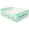 VILLCASE Lettiera USA e Getta per Gatti Semi-Chiusa in Carta Resistente, Design Anti-spruzzo per Gattini e Facile da Smaltire Dopo L'uso