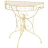 vidaXL Tavolino Vintage Semicircolare Metallo 72x36x74cm Oro Tavolo Basso