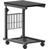 SogesHome 48 x 30 cm Side / Coffee / Snack / Storage Table End Table Sofa Table per la casa, il soggiorno, SH-ZS-C6-BK