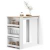 Livinity Tavolo da bar Regusa, Bianco/Sonoma, 57 x 117 cm