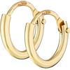 NKlaus 9,0mm Coppia 375 Orecchini in oro giallo creolo Orecchini in oro Orecchini in oro 8878