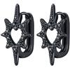 Cycuff Orecchini a cerchio in argento Sterling 925 con zirconia cubica colorata, orecchini a goccia da donna, set regalo per lei, earring, Zirconia cubica 5A, Zirconia cubica