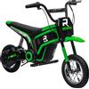 Moto Elettrica Per Bambini Con Acceleratore Manuale, 2 Velocità 8-16km/h, Età 8-12 Anni, Verde
