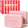 ulluxe Sapone scrub, scrub corpo, sapone esfoliante prima della rasatura, lascia la pelle liscia, pulita, fresca e idratata, adatto per la zona bikini e le ascelle, adatto a tutti i tipi di pelle, 2 * 100g
