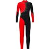 Manyakai Bambina Bambina Body Ginnastica Strass Tutù Danza Body Balletto Abbigliamento Pattinaggio Artistico Costume Spettacolo Nero Rosso 15-16 anni