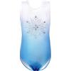 EQSJIU Body da ginnastica per ragazze arcobaleno galassia aurora colorato pavone farfalla fiore abbigliamento da danza, Fiocco di neve, 5-6 anni