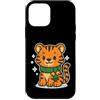 tiger cub winter cute animal snow winter Custodia per iPhone 12 mini Carino cucciolo di tigre invernale con sciarpa