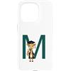 Timowo Studio Custodia per iPhone 15 Pro Giraffa Diploma Lettera M Alfabeto Animale
