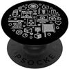 3D Printing Minimal Line Designs Stampa 3D per stampanti 3D e ventole di produzione additiva PopSockets PopGrip Adesivo