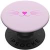 PopSockets - Impugnatura per telefono a forma di gatto, motivo: naso di PopSockets PopGrip Adesivo