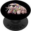 Vintage Retro Knitting Cute Lover Women Tardigrade Water Bear Microbiologia Granny Square Crochet PopSockets PopGrip Adesivo