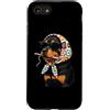 Vintage Retro Knitting Cute Lover Women Custodia per iPhone SE (2020) / 7/8 Rottweiler Dog Granny Square Crochet Yarn Crochet Lover