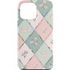 Floral Aesthetic Flower Botanical Gifts Custodia per iPhone 13 Pro Max Motivo a scacchi pastello Cottagecore Tea Fiori di campo Floreale