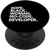 Dope No-code Developer Career Culture Dope Black Woman Sviluppatore senza codice Ingegnere afroamericano PopSockets PopGrip Adesivo