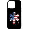 Paint Dripping Patriotic 4th of July US Custodia per iPhone 15 Pro Max Paramedico EMT Primo soccorritore SME Bandiera Americana USA Drip