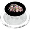 Vintage Retro Knitting Cute Lover Women Tardigrade Water Bear Microbiologia Granny Square Crochet PopSockets PopGrip per MagSafe