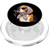 Vintage Retro Knitting Cute Lover Women Beagle Dog Granny Square Crochet Yarn Crochet Lover PopSockets PopGrip per MagSafe
