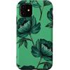 Floral Aesthetic Flower Botanical Gifts Custodia per iPhone 11 Motivo botanico floreale verde acqua