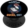 Duck Breeds Waterfowl Animal Cute Ducks Mi piacciono davvero le anatre Ok Waterfowl Animal Muscovy Duck PopSockets PopGrip Adesivo