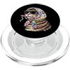Vintage Retro Knitting Cute Lover Women Tabby Cat Orange Cat Granny - Filato quadrato per uncinetto PopSockets PopGrip per MagSafe