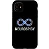 Neurodivergent Pride & Spectrum Aestheti Custodia per iPhone 11 Neurospicy Infinity Loop | Autismo ADHD Umorismo - Glitch Art