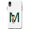 Timowo Studio Custodia per iPhone XR Giraffa Diploma Lettera M Alfabeto Animale