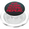 PopSockets - Impugnatura per telefono con scritta Eat Sleep Score Repeat PopSockets PopGrip per MagSafe
