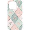 Floral Aesthetic Flower Botanical Gifts Custodia per iPhone 15 Pro Motivo a scacchi pastello Cottagecore Tea Fiori di campo Floreale