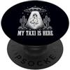 UFO Alien Abduction Taxi Sci Fi Humor Gi Il mio taxi è qui Divertente UFO Alien Abduction Desert Introvert PopSockets PopGrip Adesivo
