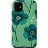 Floral Aesthetic Flower Botanical Gifts Custodia per iPhone 11 Motivo floreale verde menta