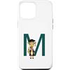 Timowo Studio Custodia per iPhone 12 Pro Max Giraffa Diploma Lettera M Alfabeto Animale