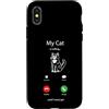 Cat Lover Funny Gifts Co Custodia per iPhone X/XS Design divertente per amanti dei gatti con scritta My Cat Is Calling