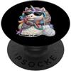 Vintage Retro Knitting Cute Lover Women Unicorno Granny Square Crochet Filato Crochet Amante Carino PopSockets PopGrip Adesivo